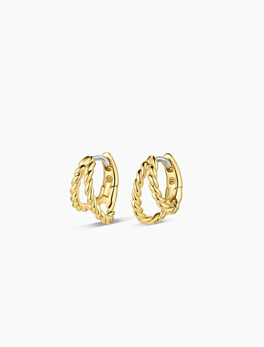 gorjana CREW Split Gold Huggie Earrings