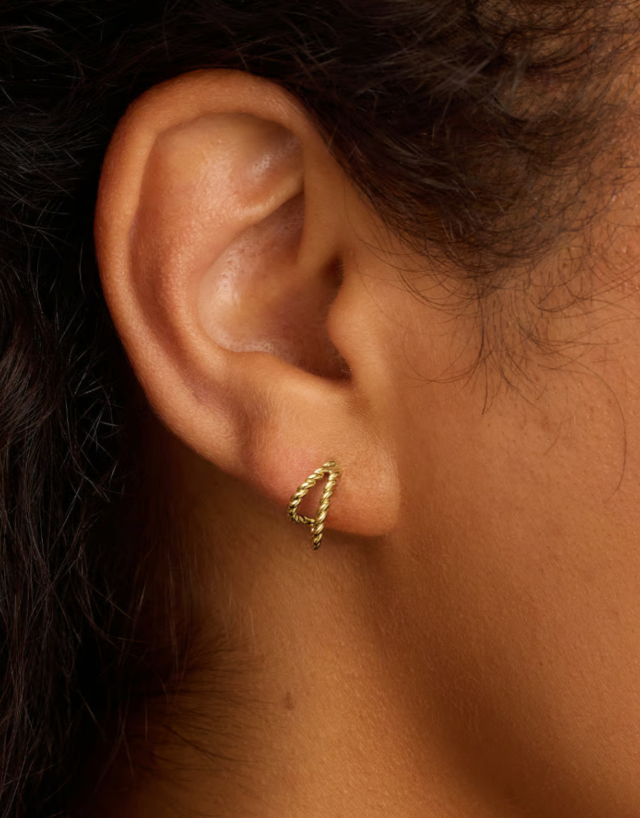 gorjana CREW Split Gold Huggie Earrings