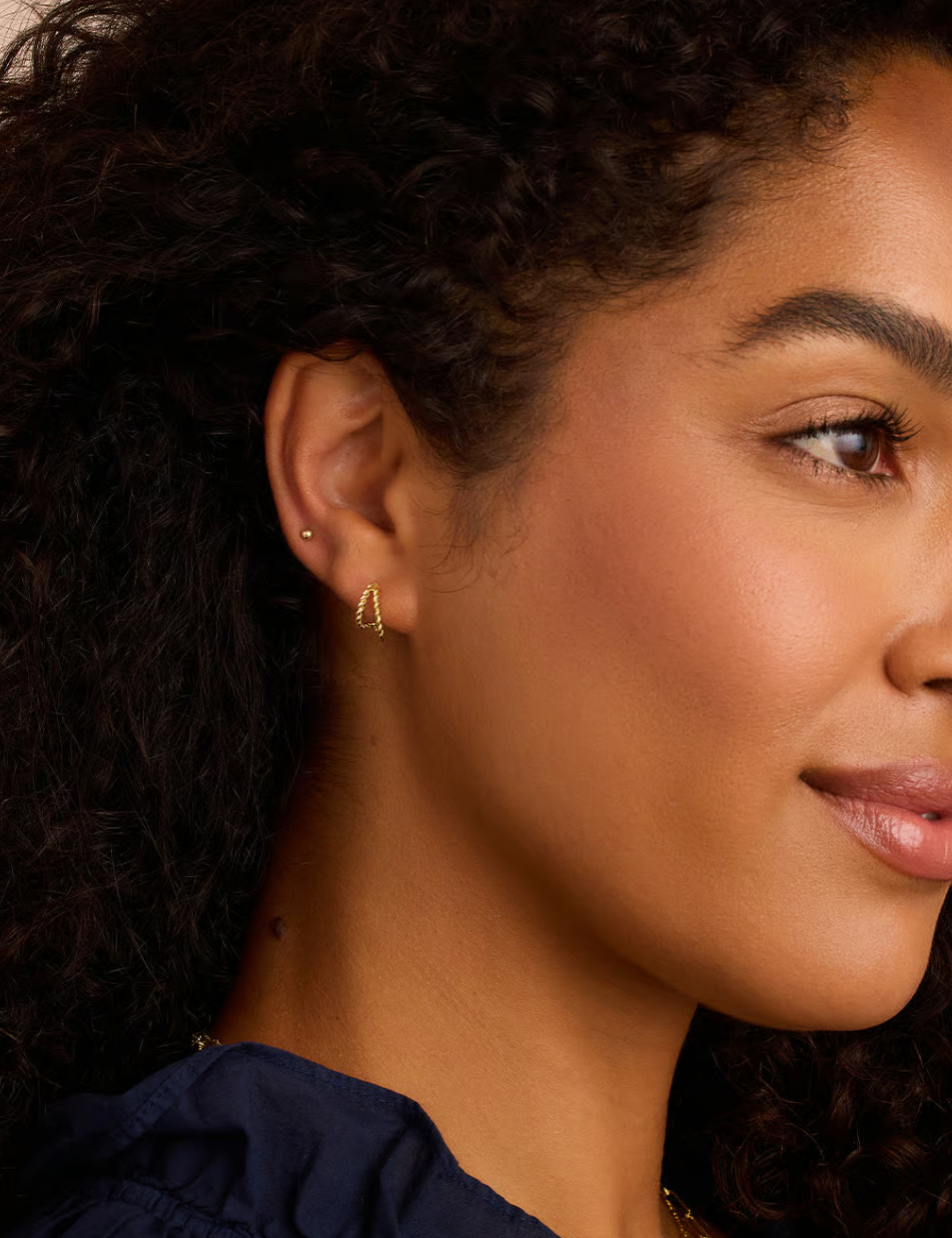 gorjana CREW Split Gold Huggie Earrings