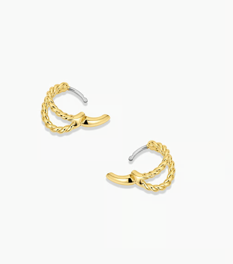 gorjana CREW Split Gold Huggie Earrings