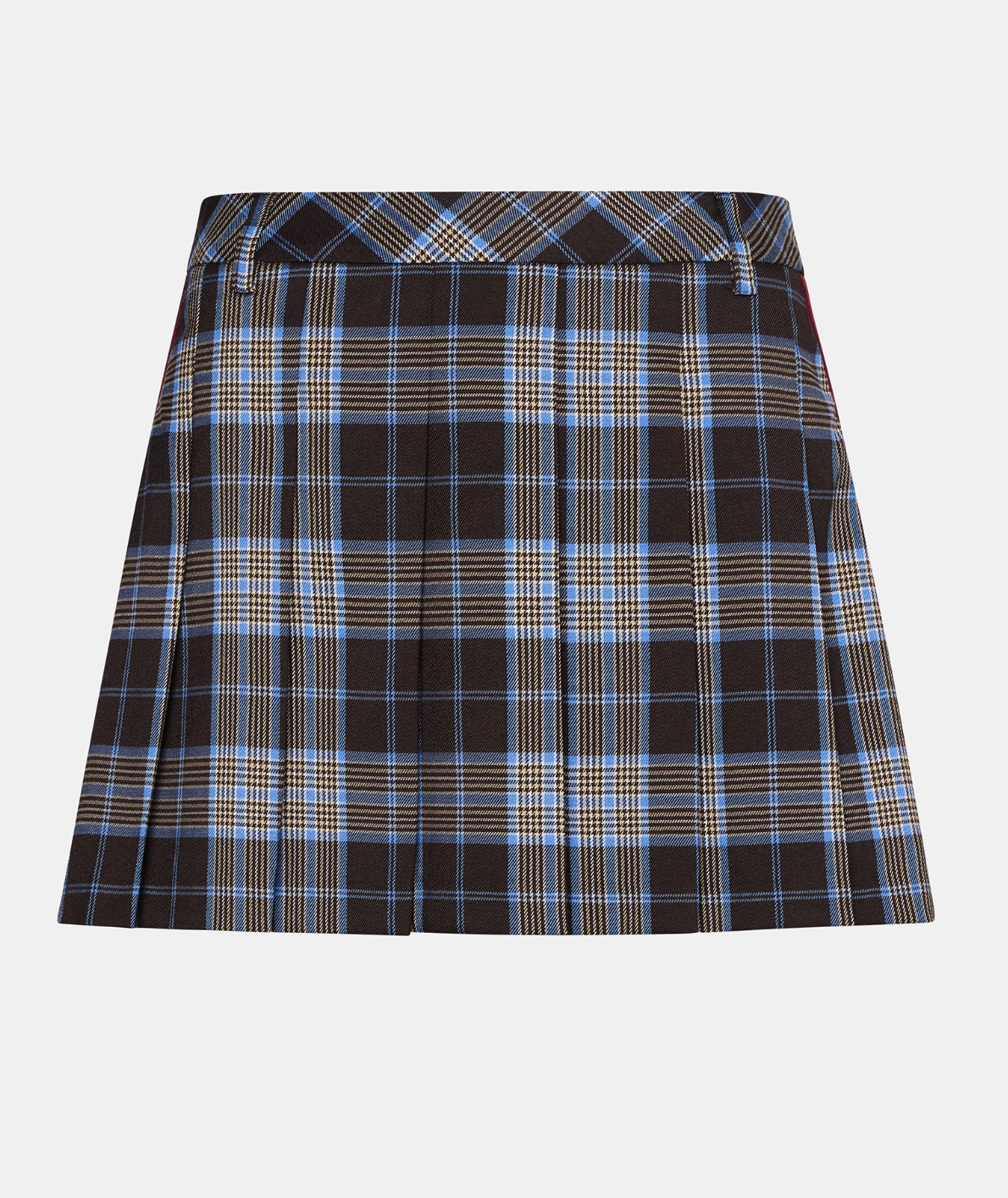 Steve Madden Brown Blue Plaid Margo Skirt