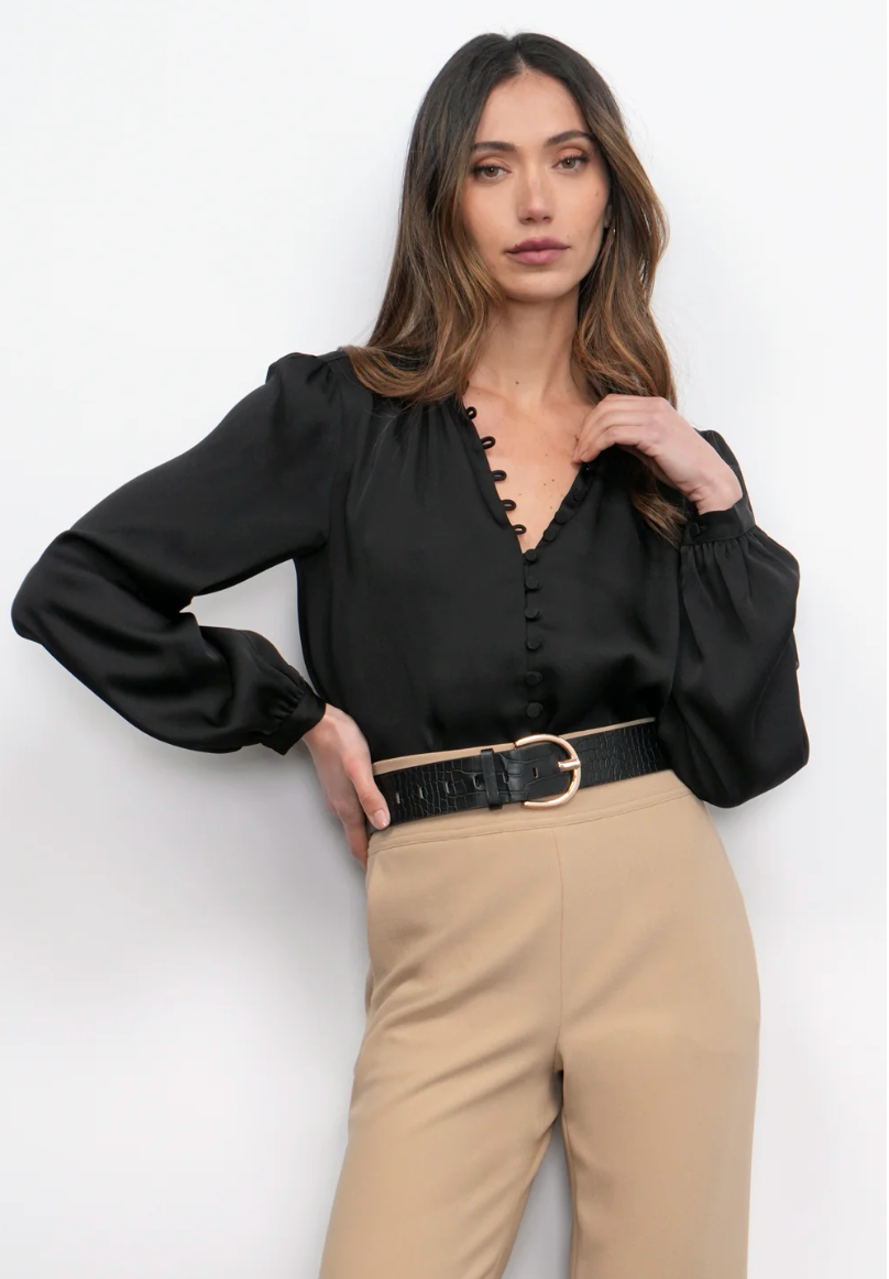 Aryanna Button Front Blouse
