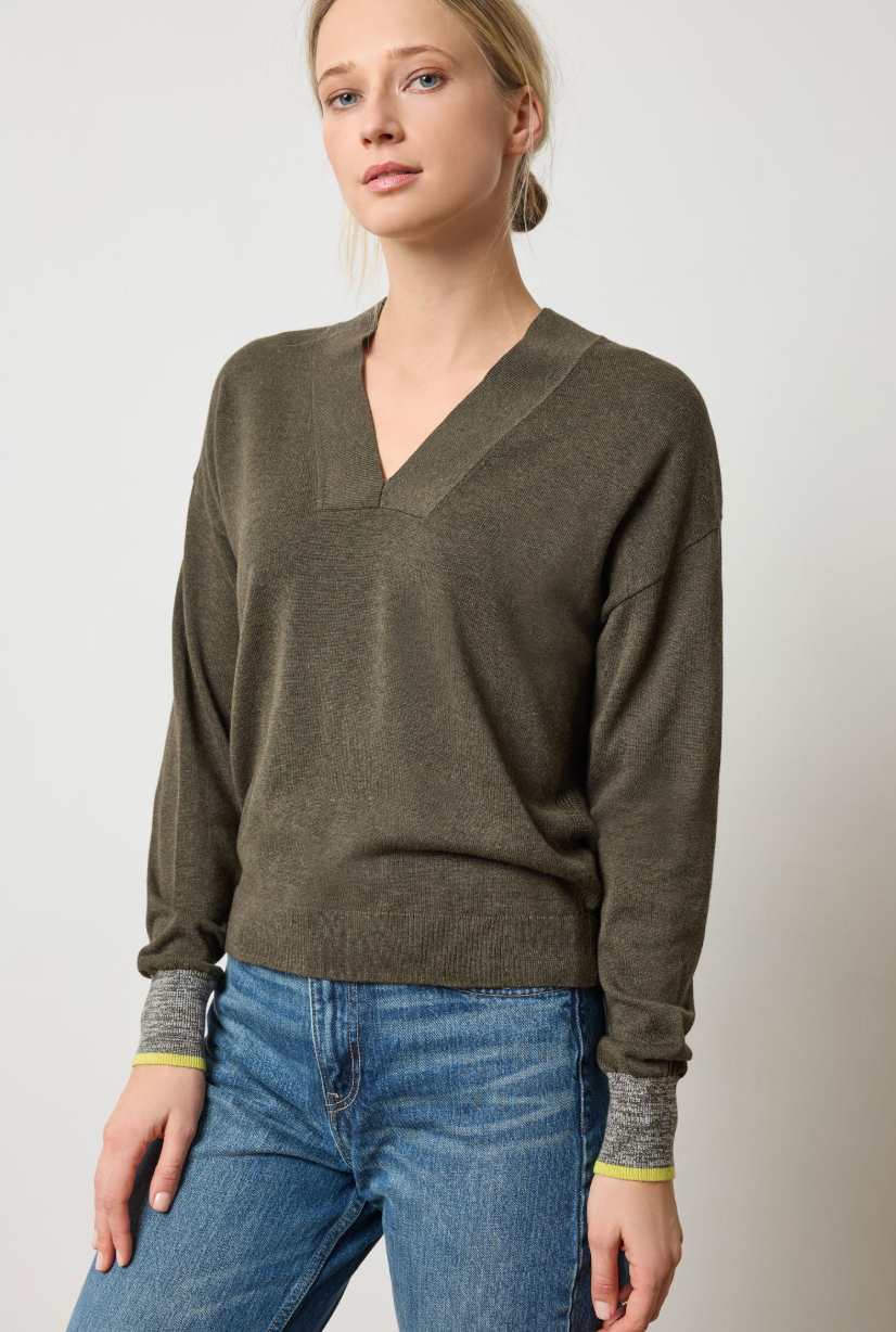 【Name】Lilla Hjärtat Pants&sweater Lilla P V-Neck Pullover Sweater – Shol's boutique