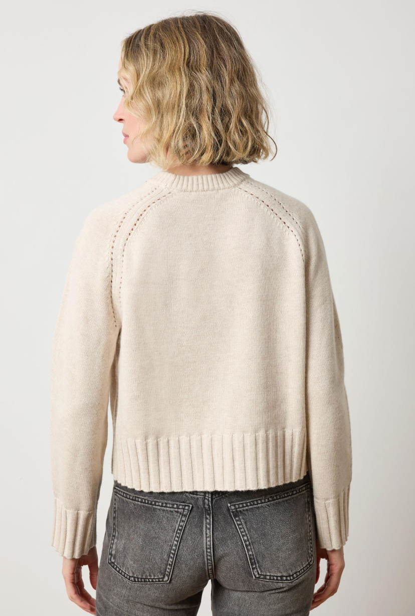Lilla P Saddle Sleeve Crewneck Sweater