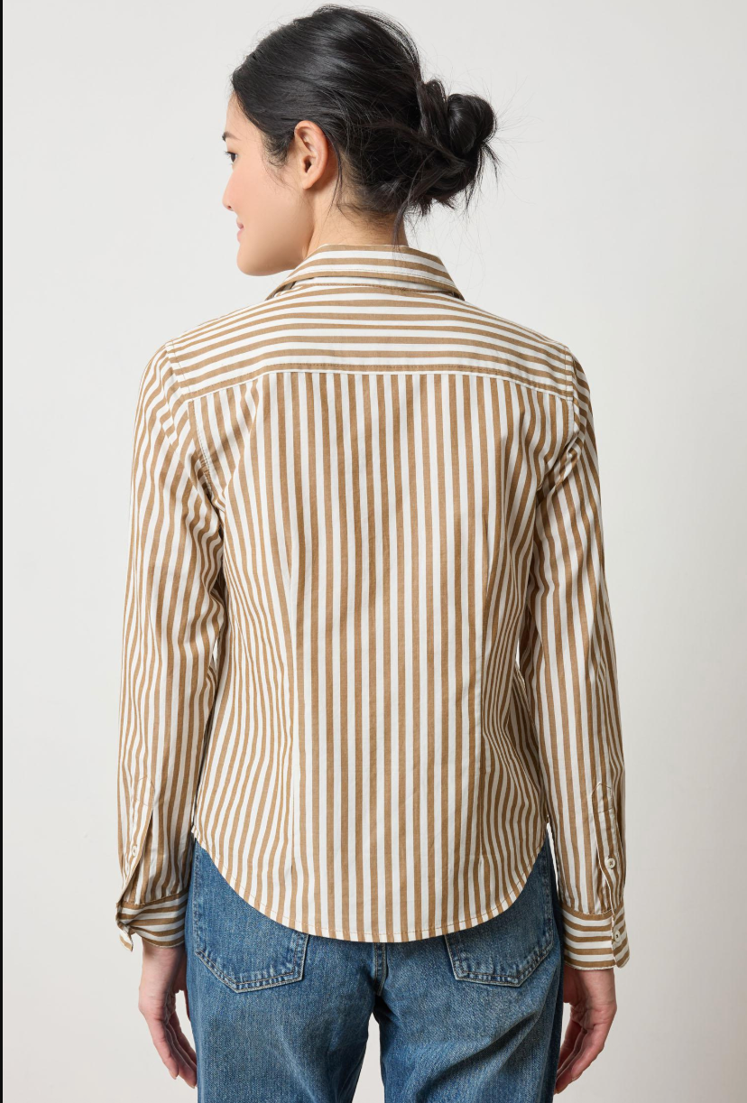 Lilla P Slim Fit Striped Button Down Shirt