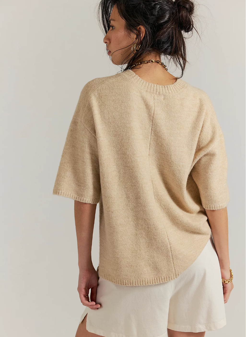 Free People Margot Short Sleeve Sweater