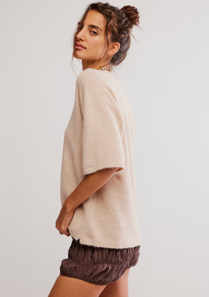 Free People Margot Short Sleeve Sweater