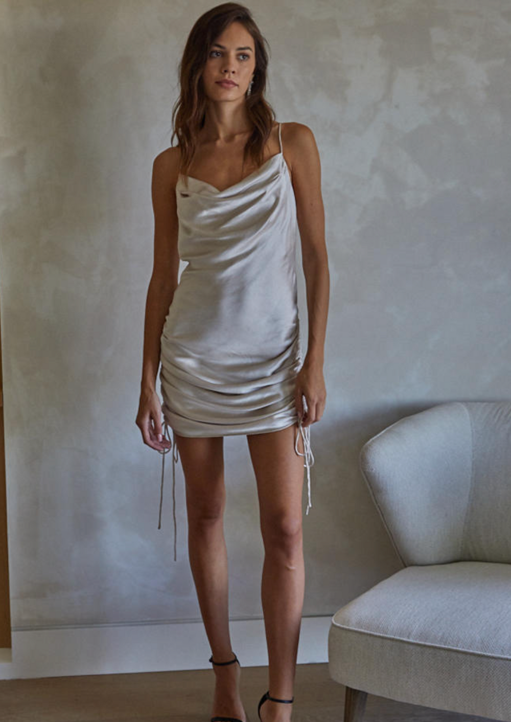 Serenity Satin Mini Dress