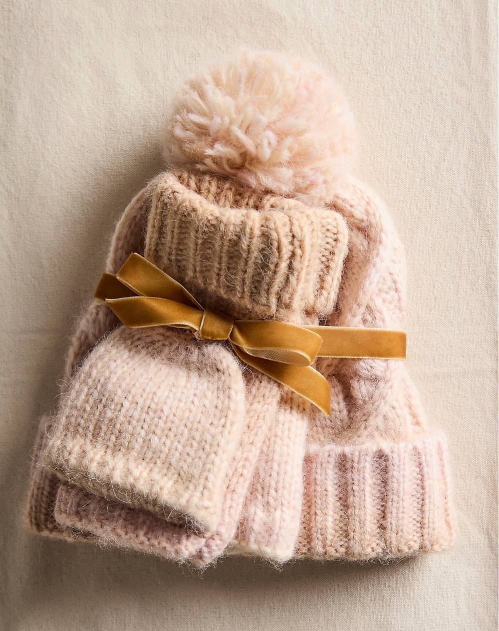 Free People Rainbow Run Hat & Mitten Set