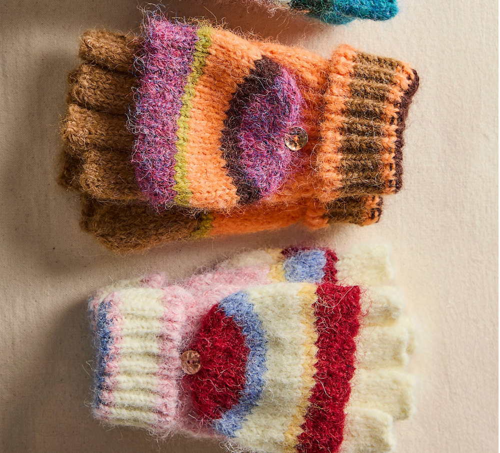 Free People Super Stripe Gloves/Mittens