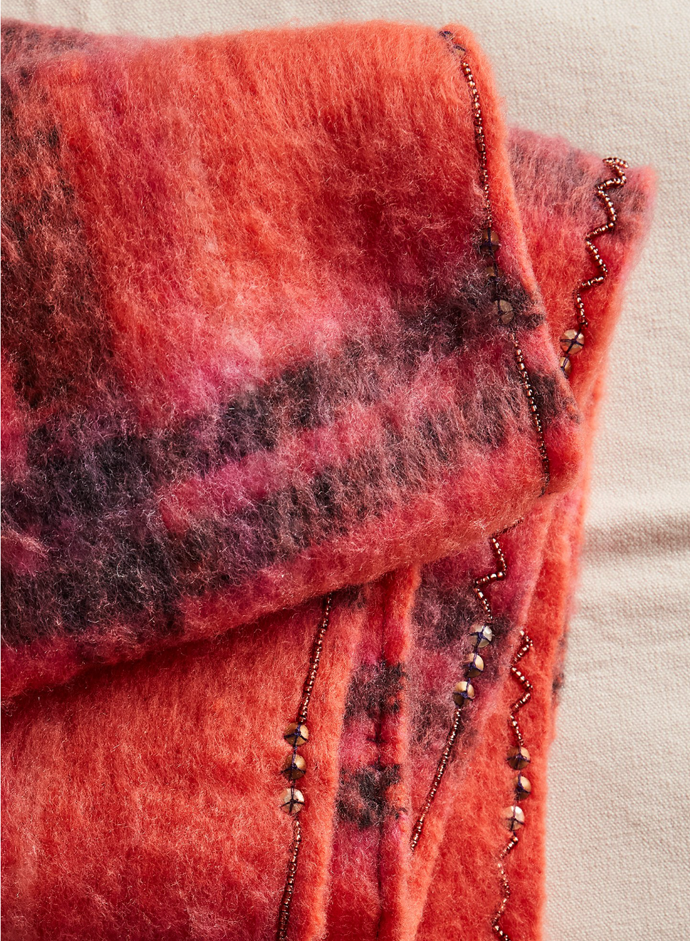 Free People Highland Plaid Skinny Winter Scarf