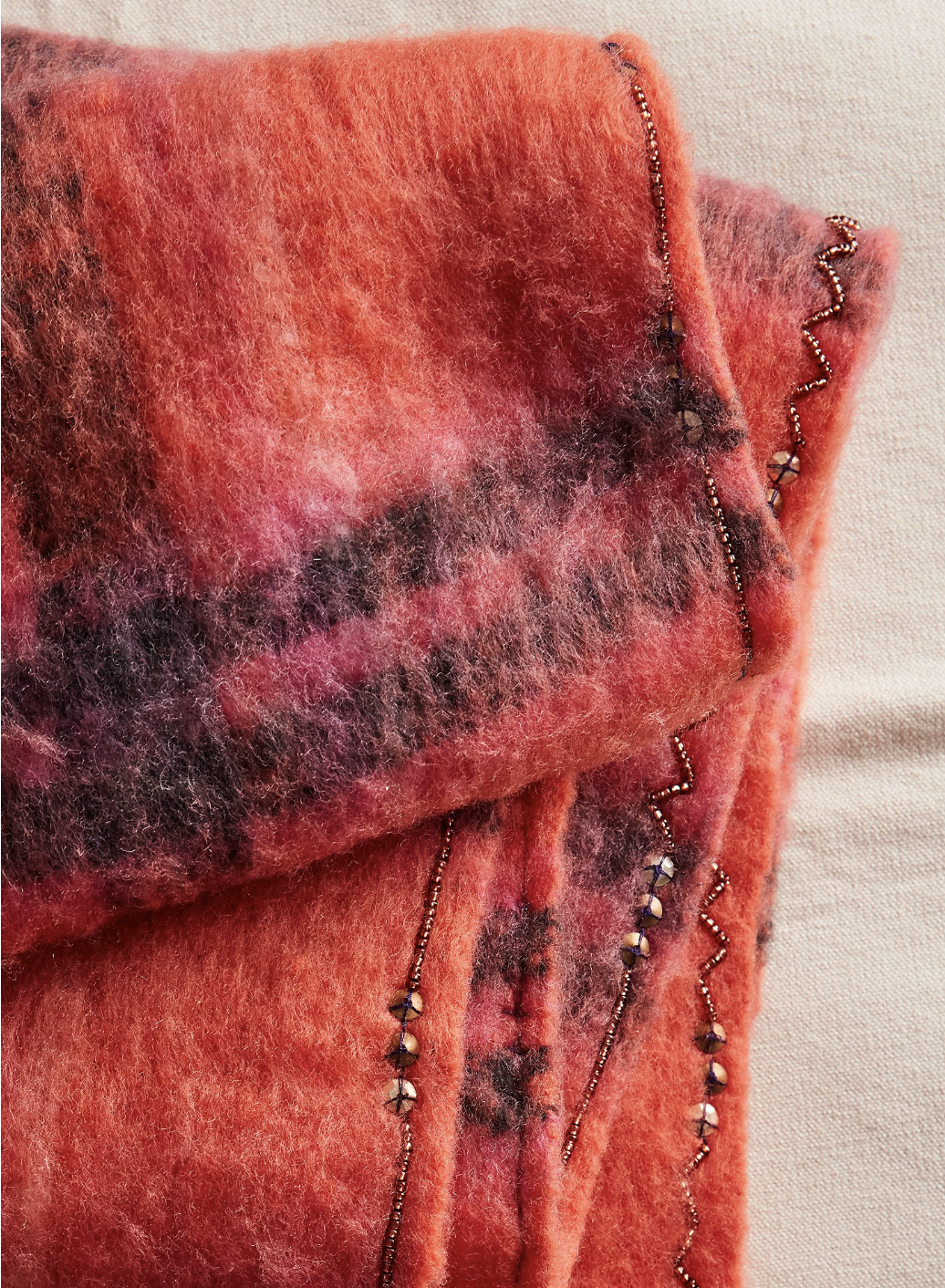 Free People Highland Plaid Skinny Winter Scarf