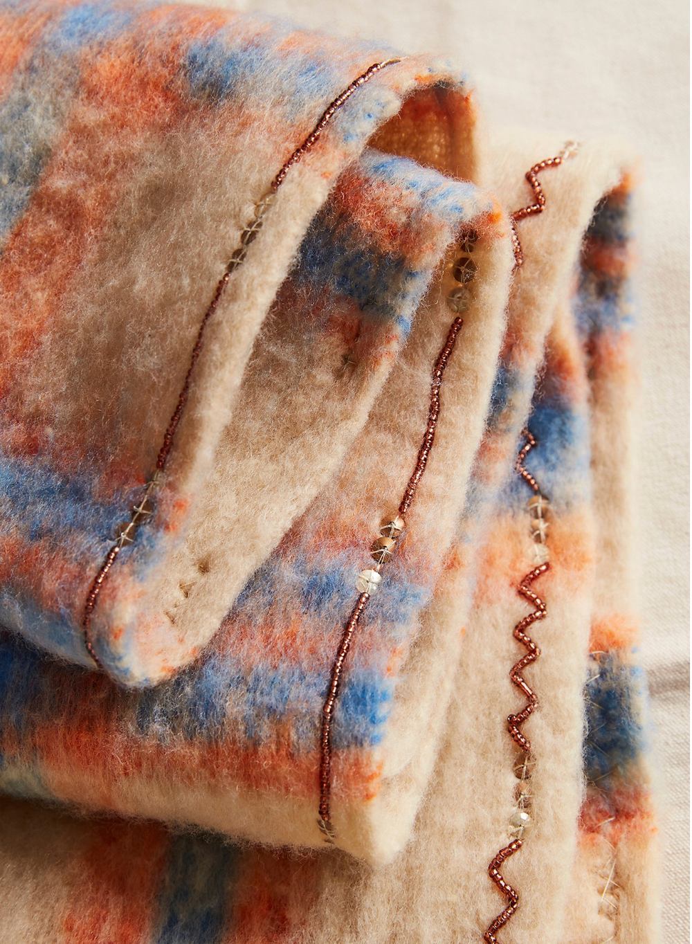 Free People Highland Plaid Skinny Winter Scarf
