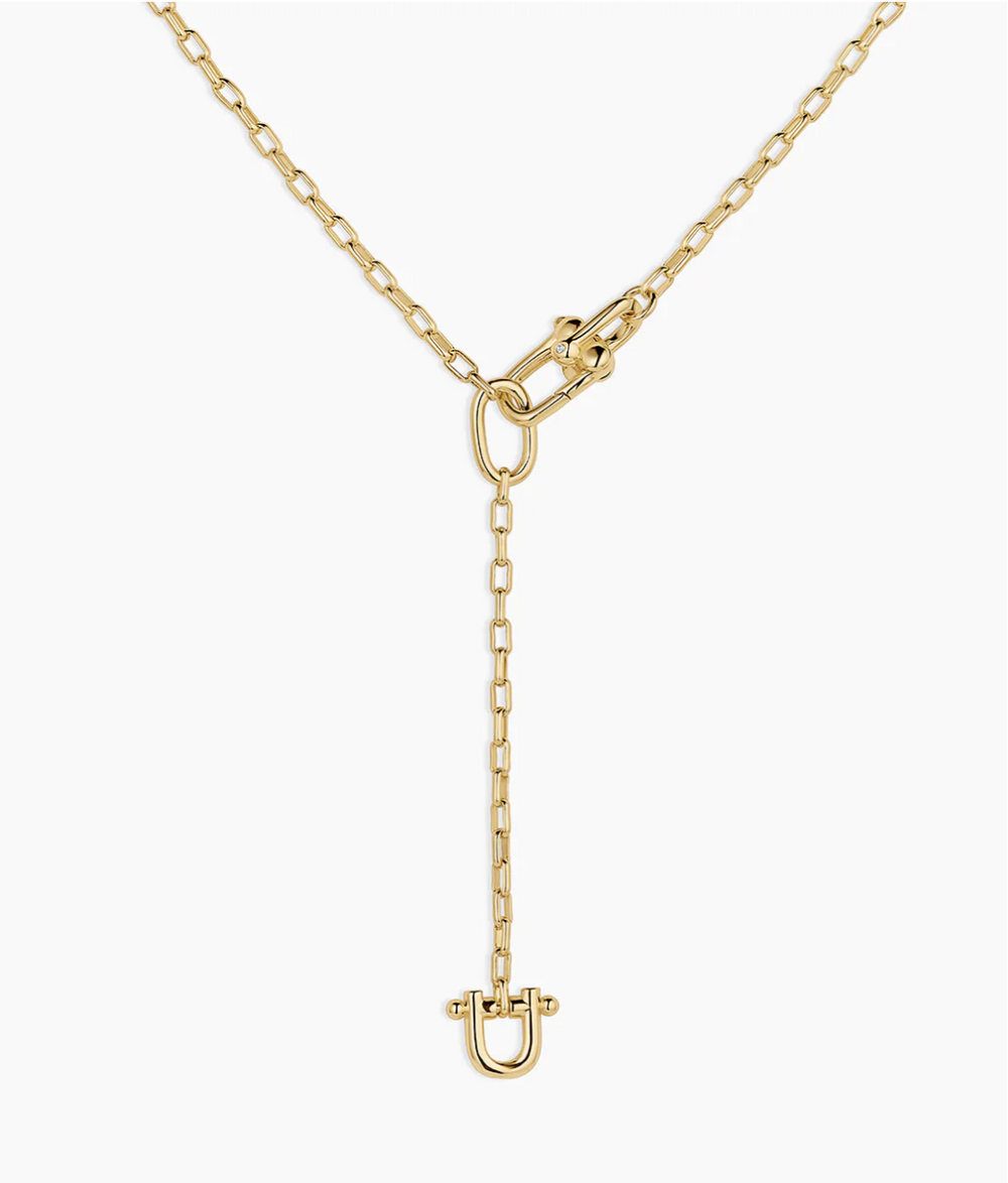 gorjana gold Atlas Delicate Lariat Necklace