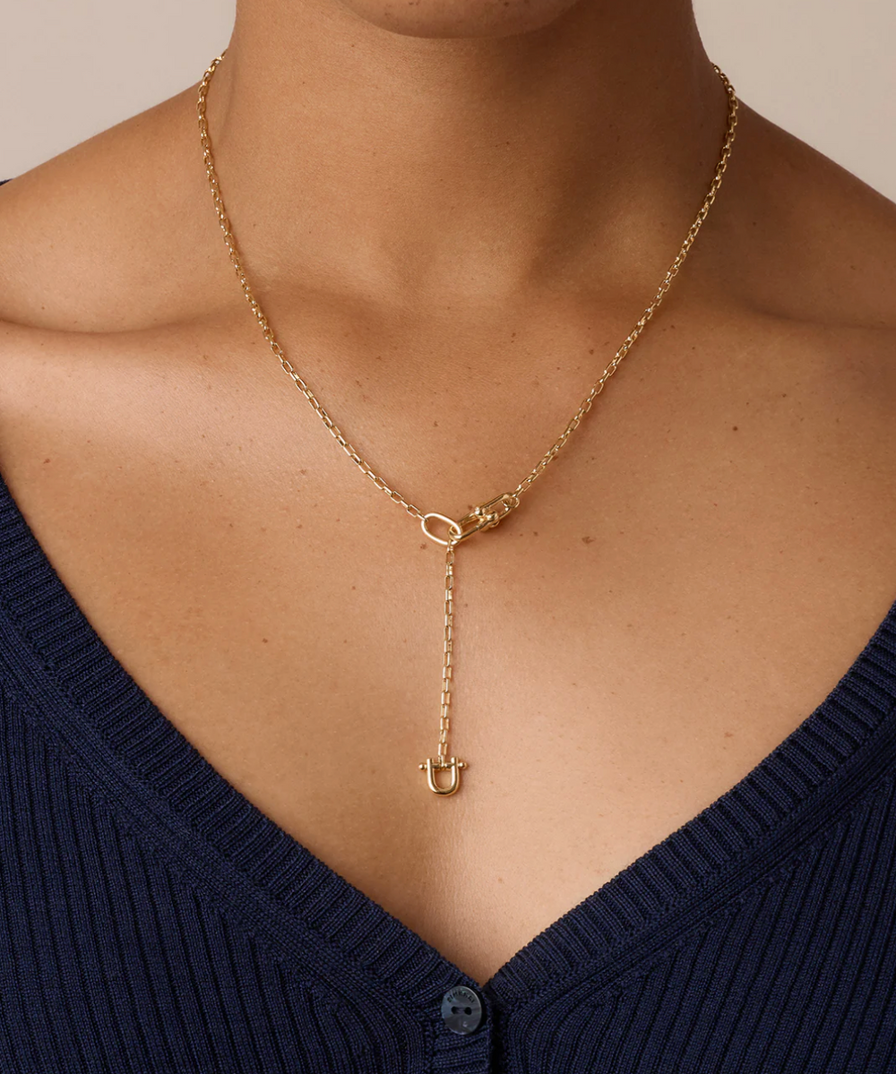 gorjana gold Atlas Delicate Lariat Necklace
