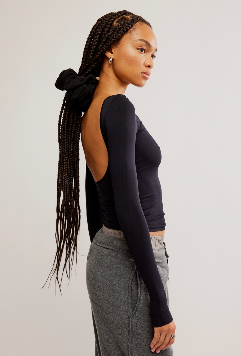 Free People Low Back Seamless long sleeve top
