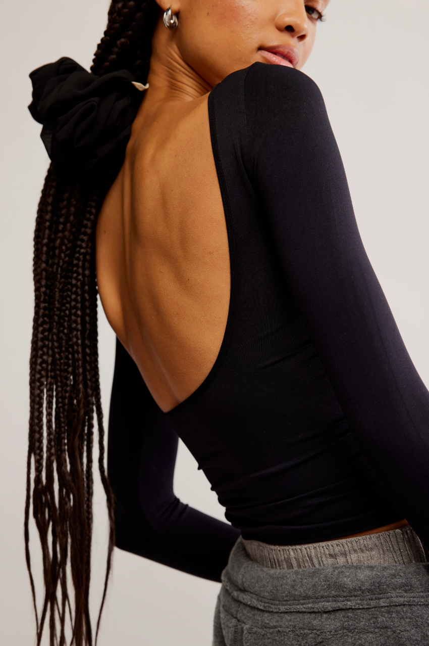 Free People Low Back Seamless long sleeve top