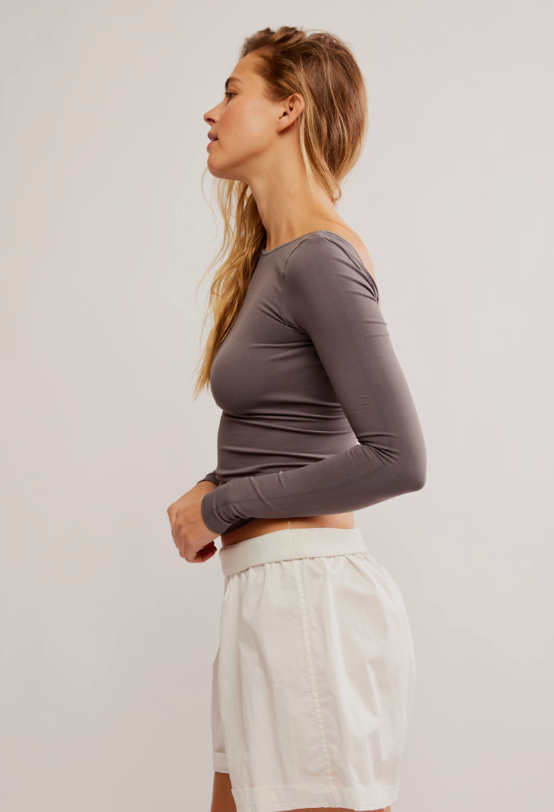 Free People Low Back Seamless long sleeve top
