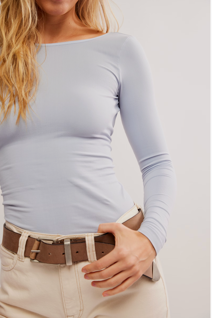 Free People Low Back Seamless long sleeve top