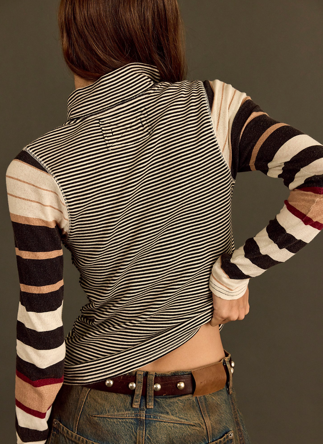 We the Free People Avery Quarter Zip Long Sleeve tee