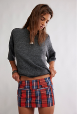We the Free People Mille-Fleurs Micro Plaid Skirt