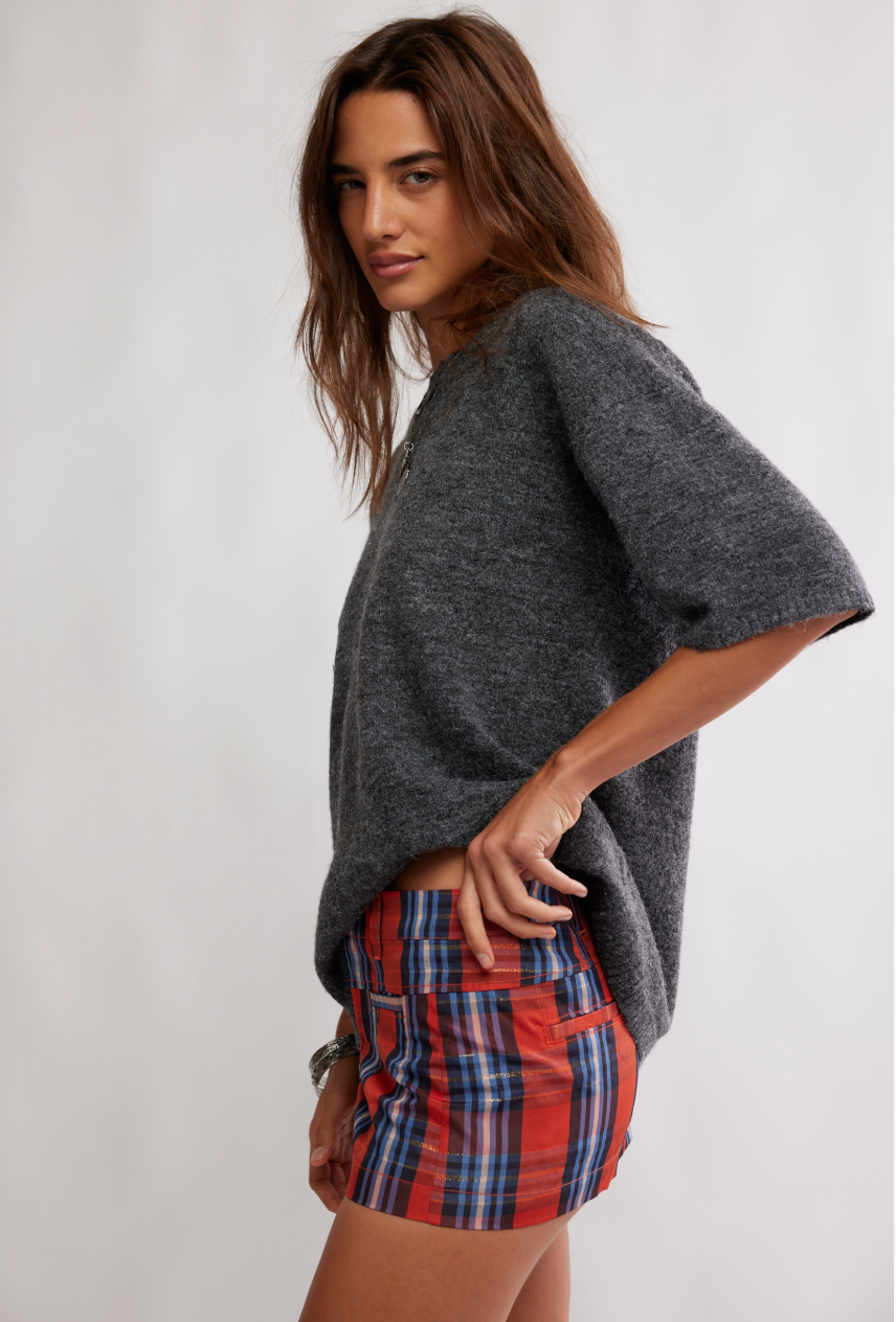 We the Free People Mille-Fleurs Micro Plaid Skirt