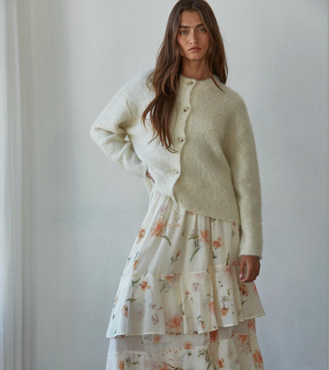 Pillow Talk Cream Cardigan Sweater