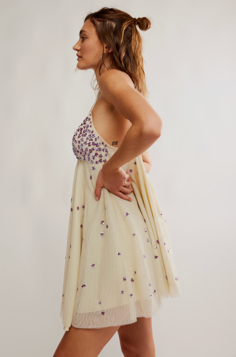 Free People Noel Shine Mini Dress