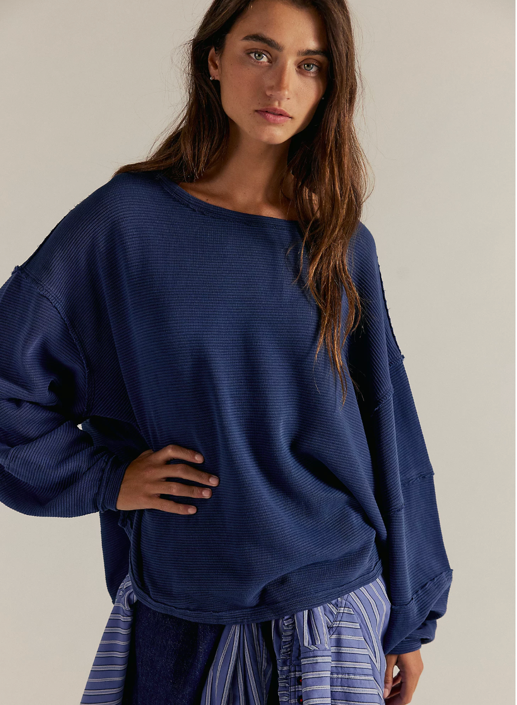 We the Free People Total Eclipse Long Sleeve thermal tee