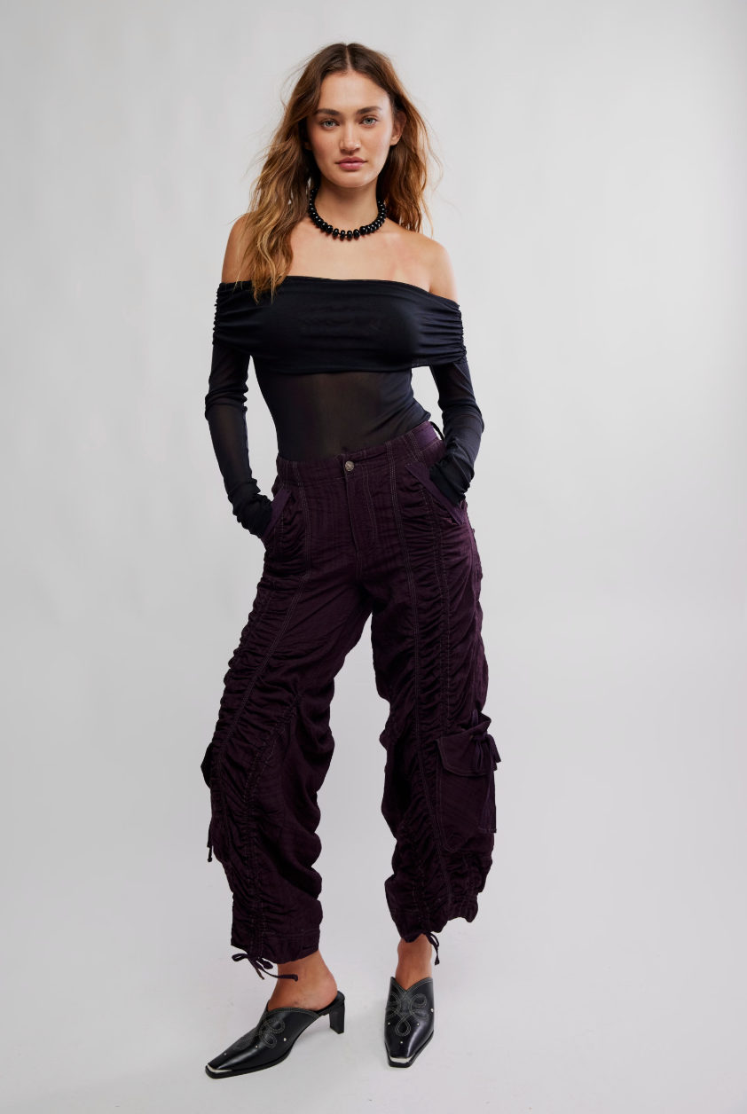 Free People Forget Me Not Black Bodysuit