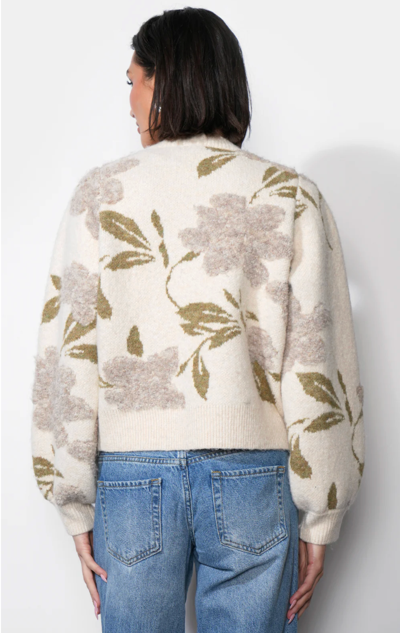 Skylar Floral Cozy Cardigan Sweater