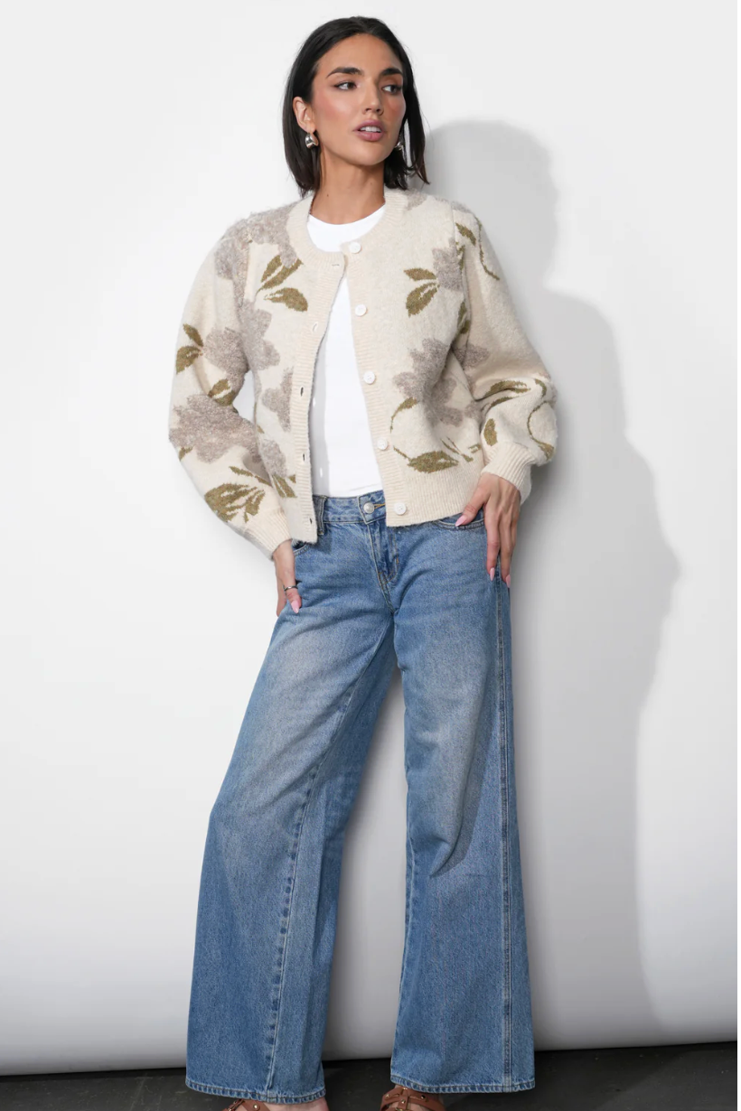 Skylar Floral Cozy Cardigan Sweater