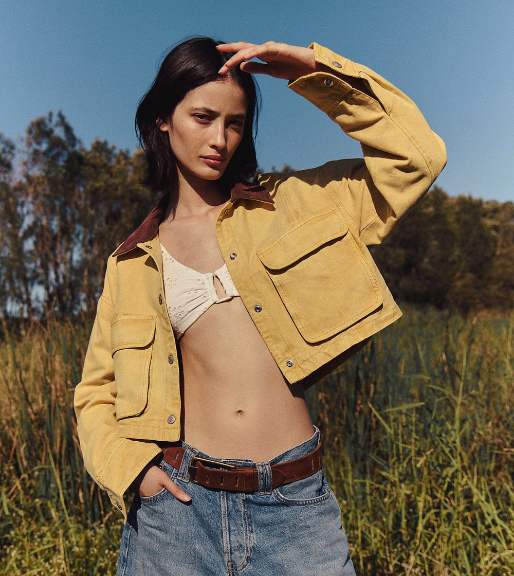 We the Free People Martha Workwear Jacket in Rattan