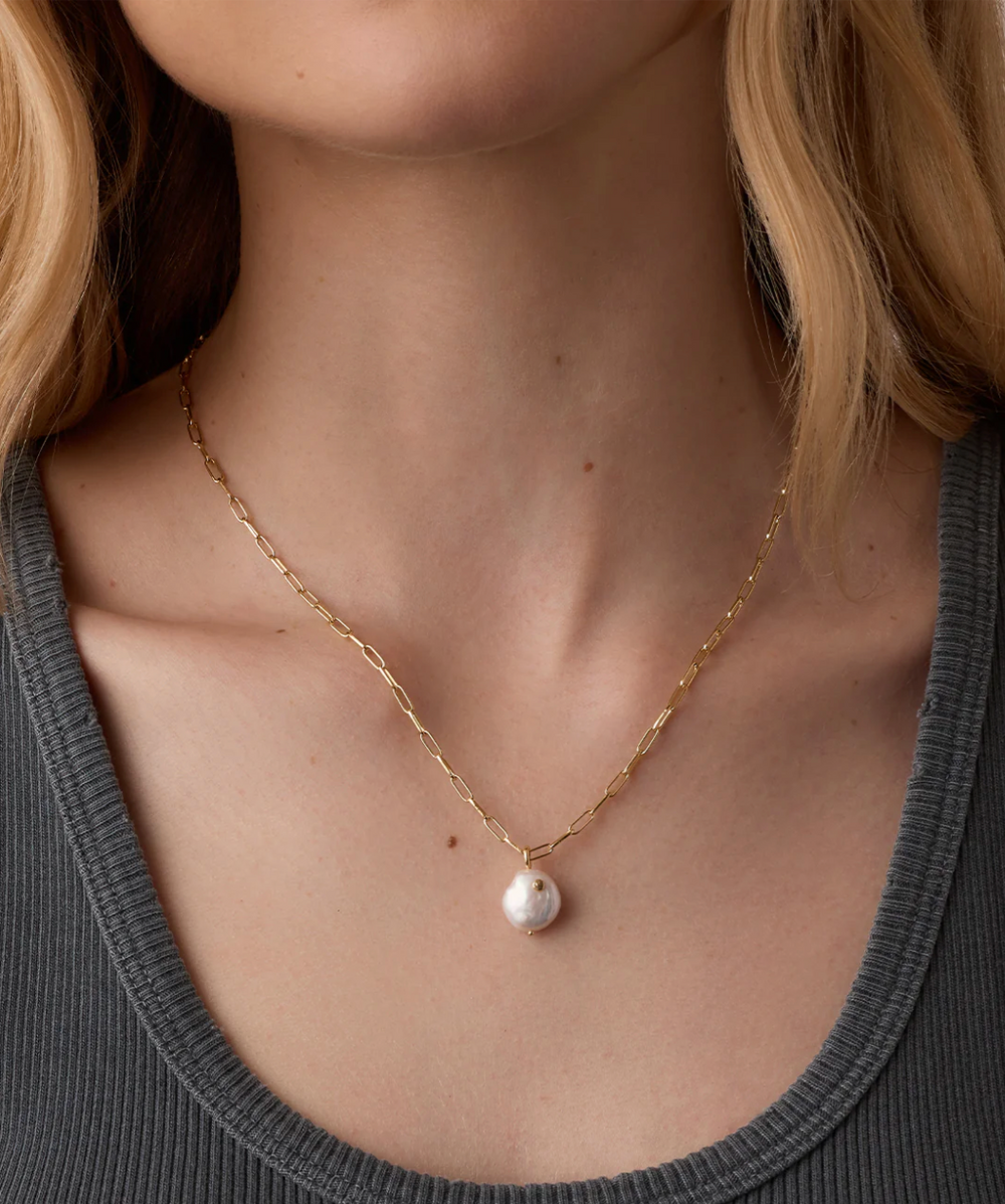 gorjana Reese Gold Pearl Necklace