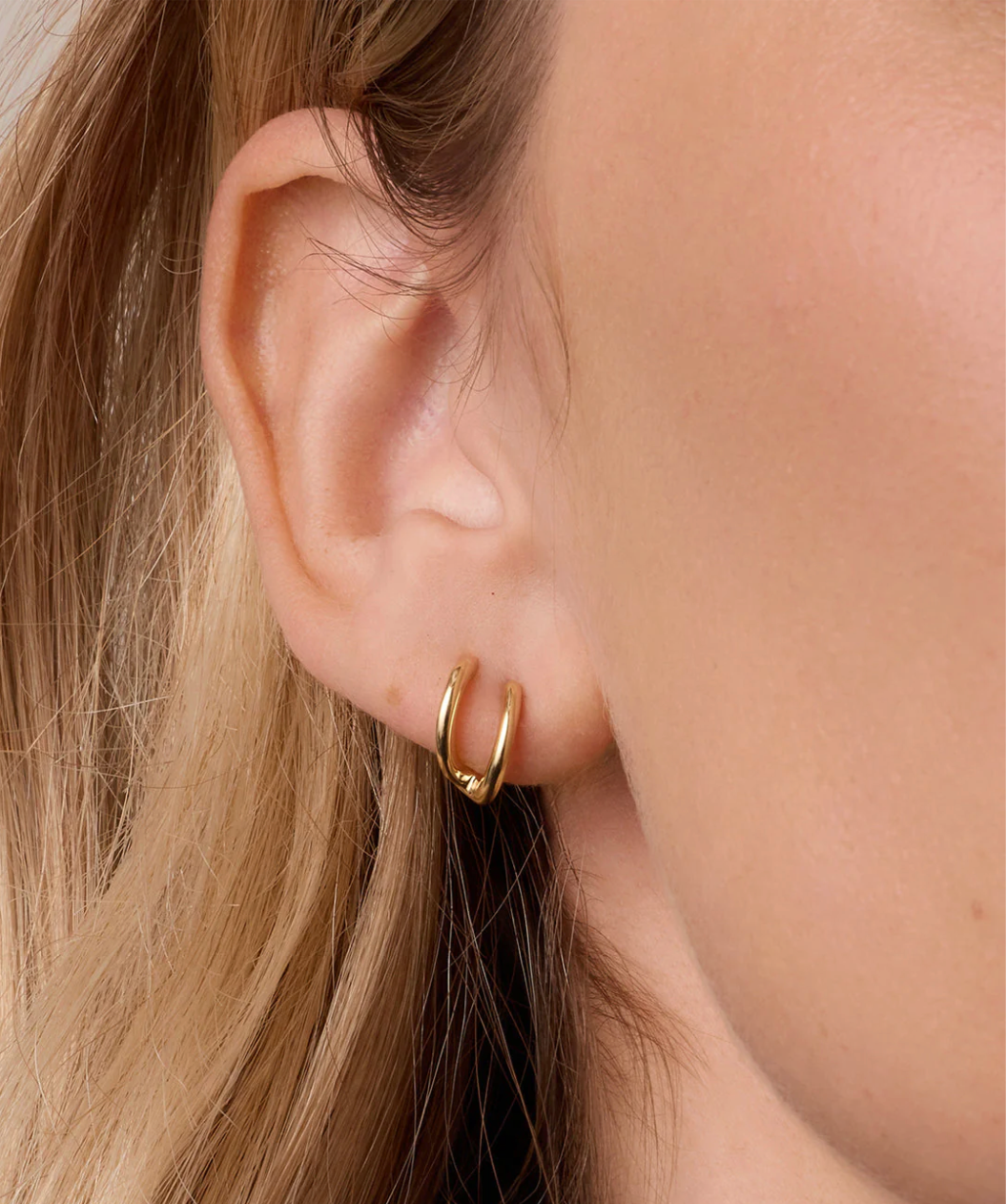 gorjana Taner Gold Double Huggie Earrings