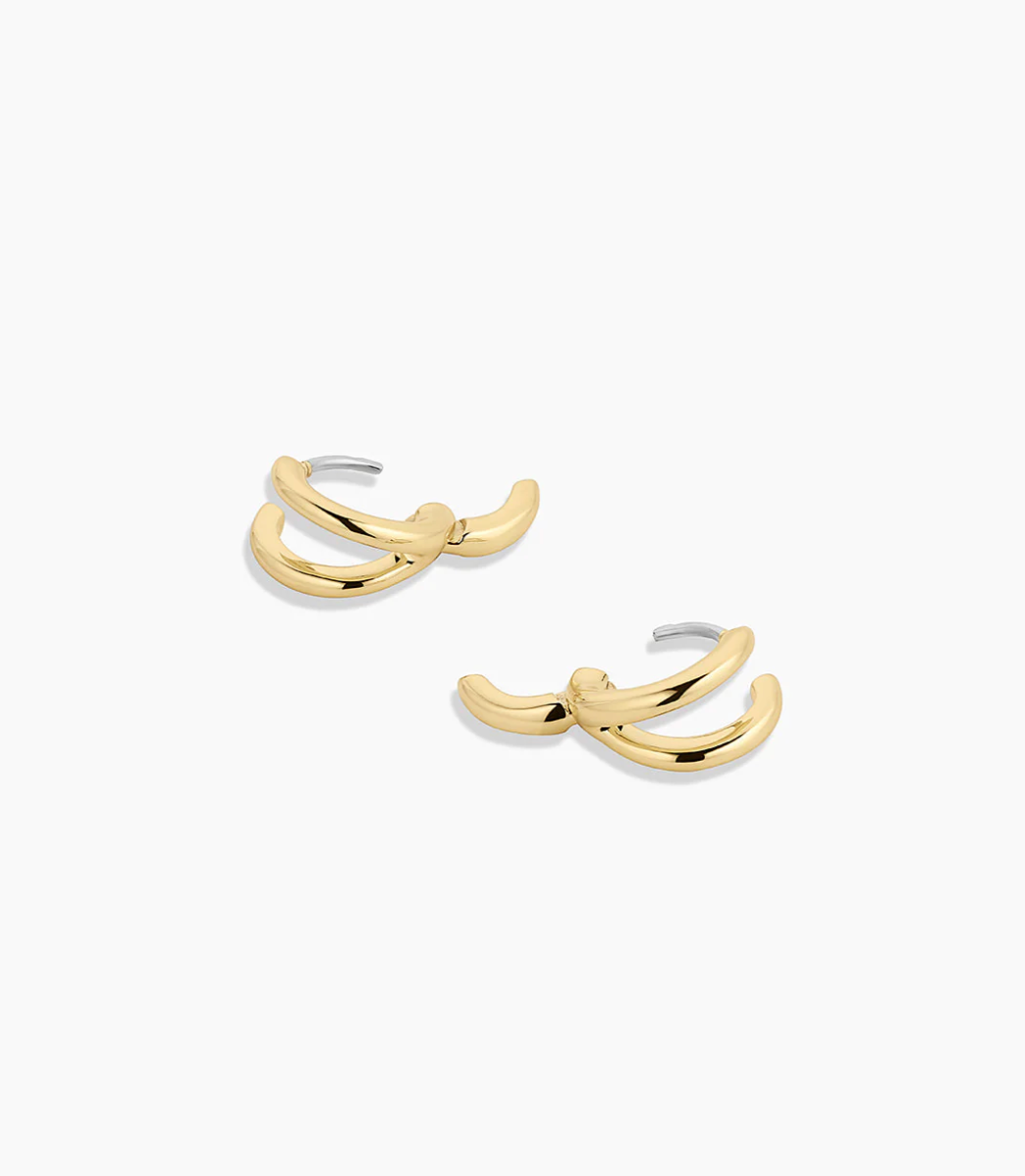 gorjana Taner Gold Double Huggie Earrings