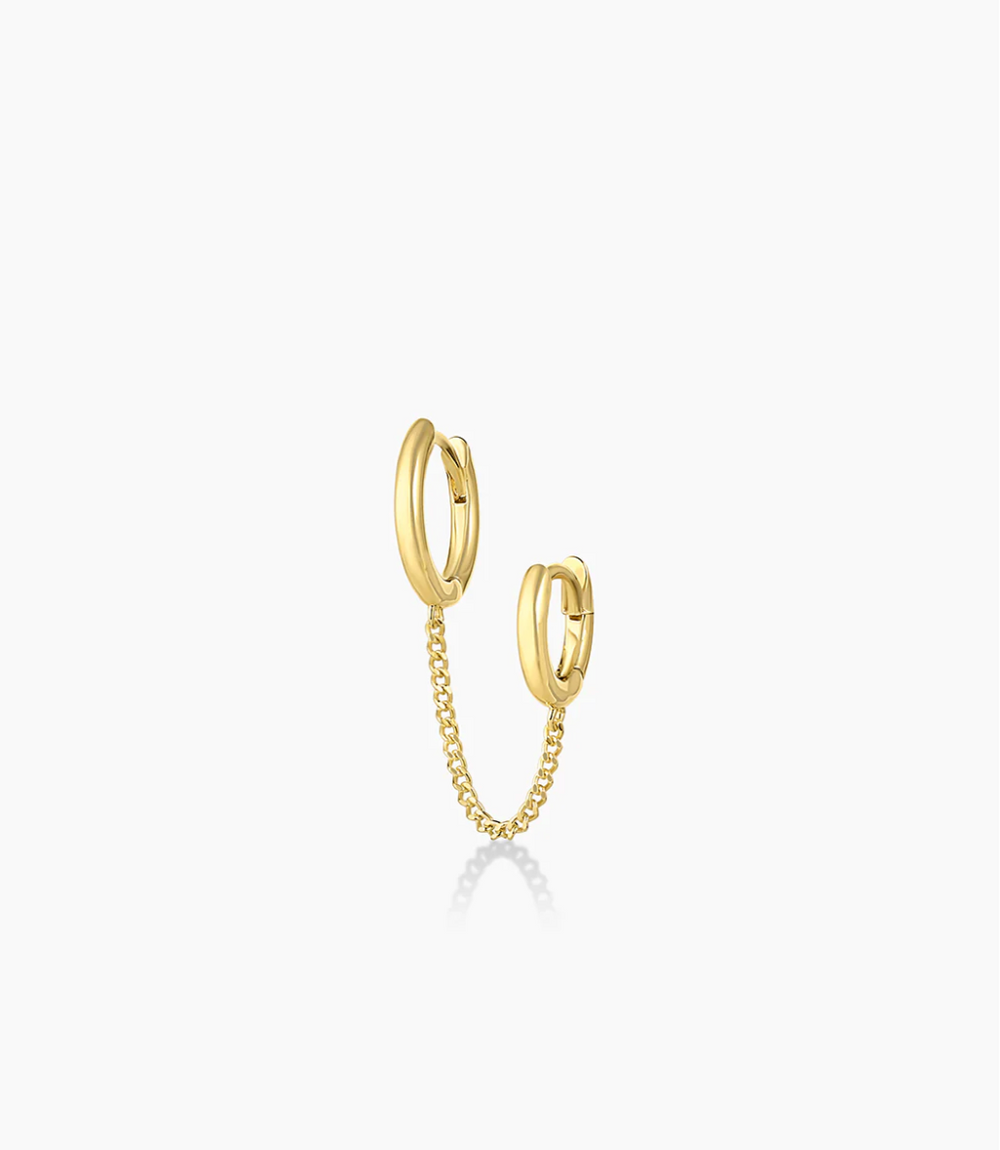 gorjana Double Single gold Huggie Earring