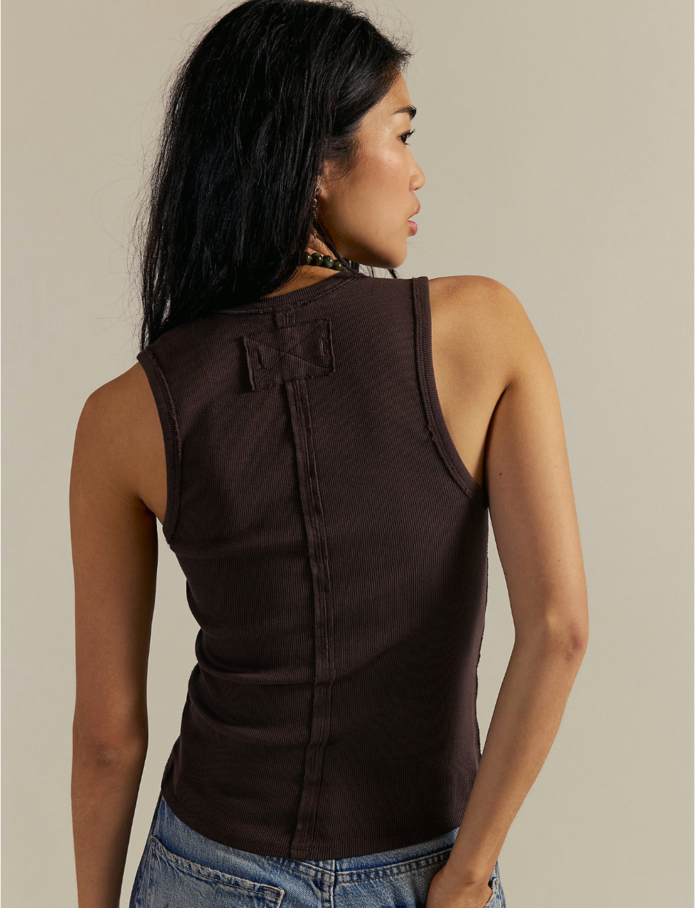 We the Free People Neria V neck Ribbed Tank Top