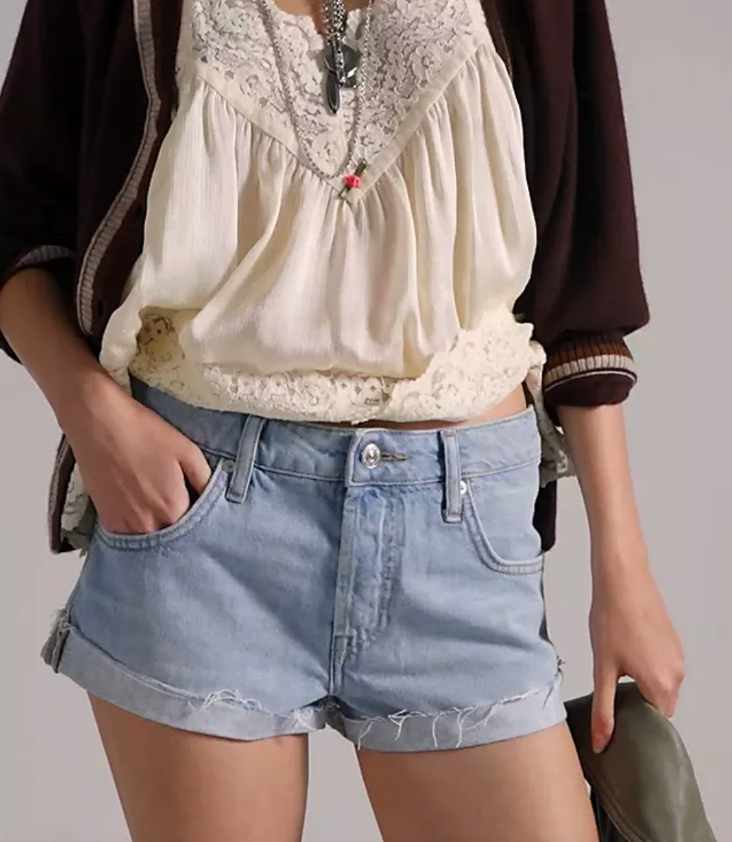We the Free People Cali Cuffed denim Jean Shorts