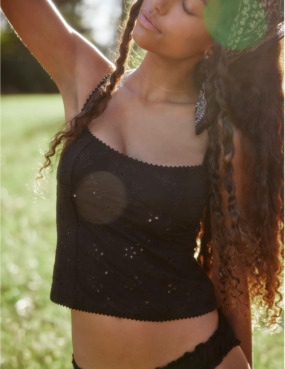 Free People Full Bloom Cotton Eyelet Cami