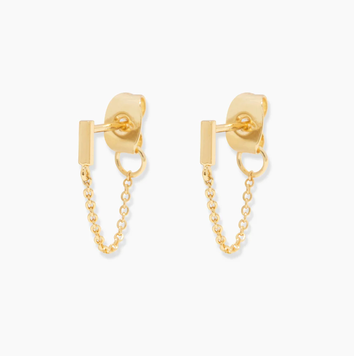 gorjana Tatum Chain Gold Huggie Earrings
