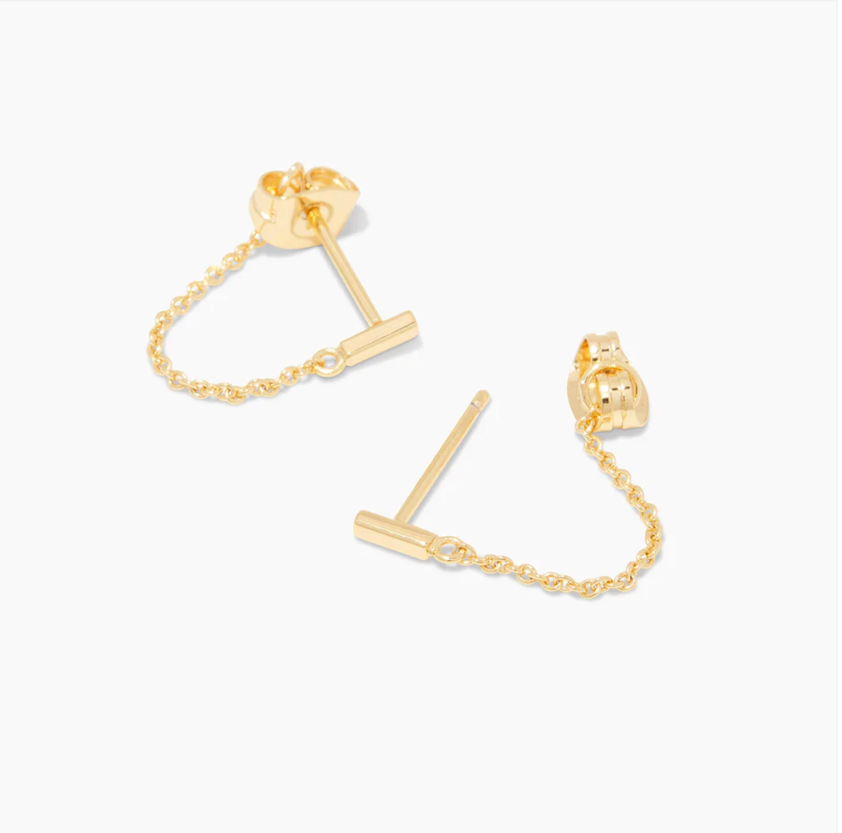 gorjana Tatum Chain Gold Huggie Earrings