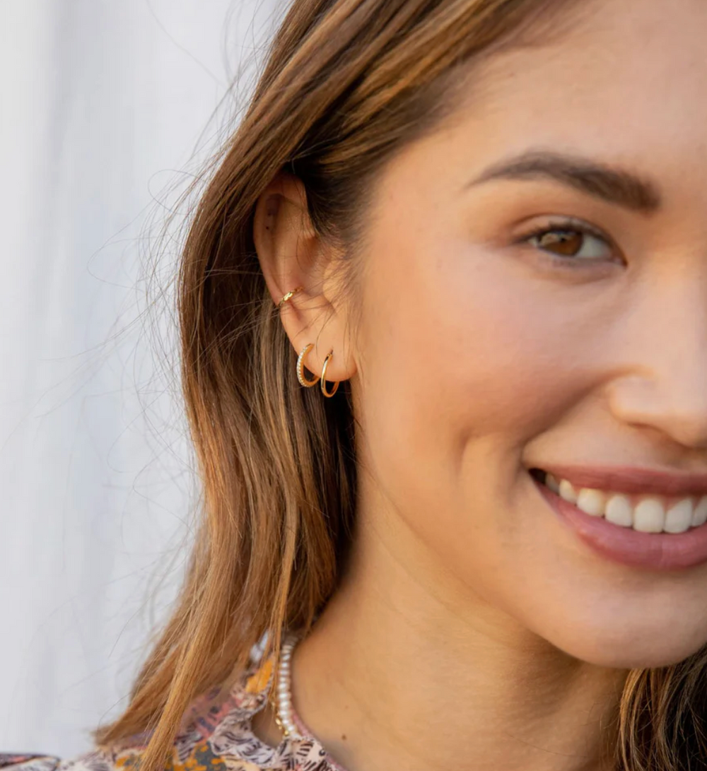 gorjana Taner Mini Gold Huggie Earrings