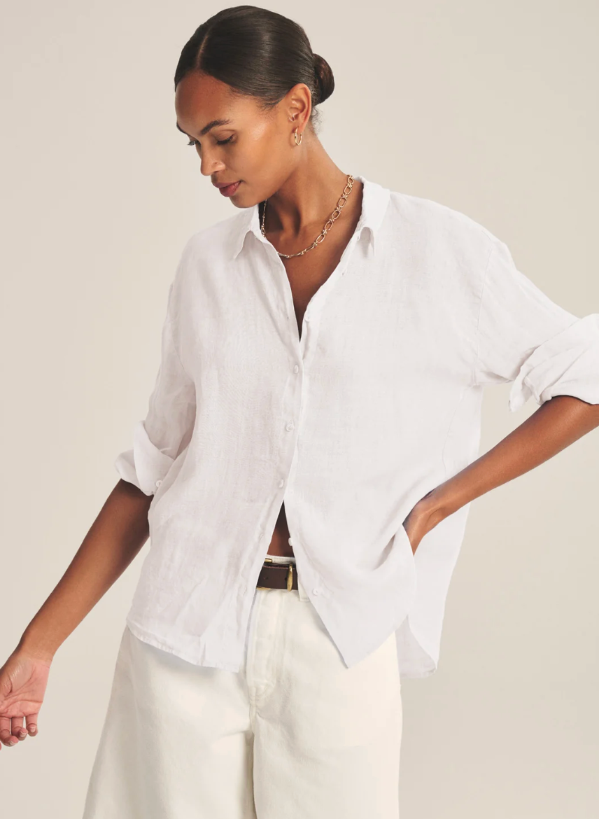 Velvet by Graham & Spencer Brighton Woven Linen Button Down Shirt