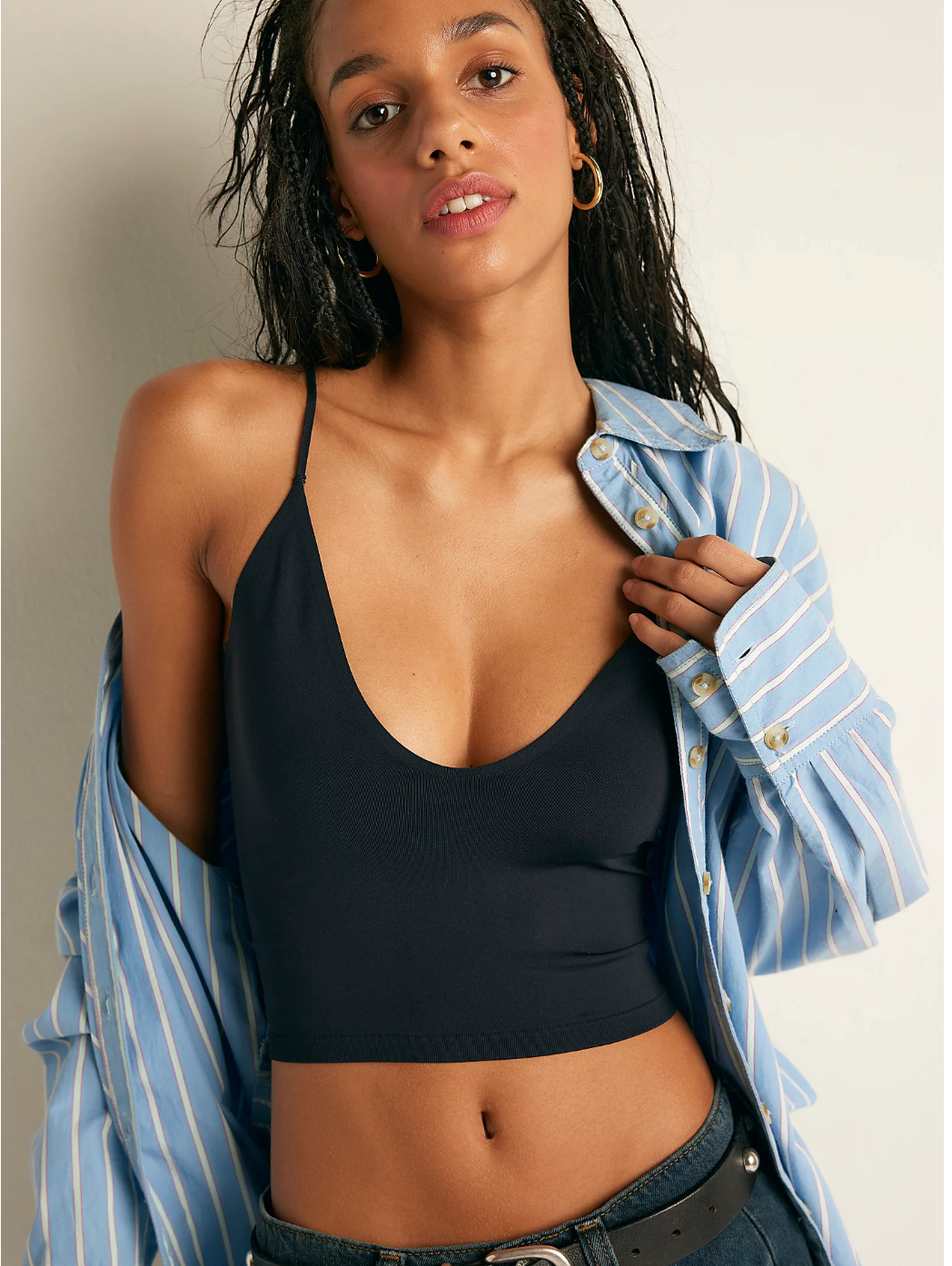 Free People Round Two Skinny Strap Stretch Cami