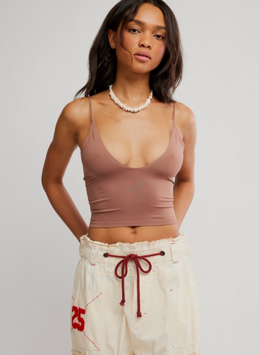 Free People Round Two Skinny Strap Stretch Cami