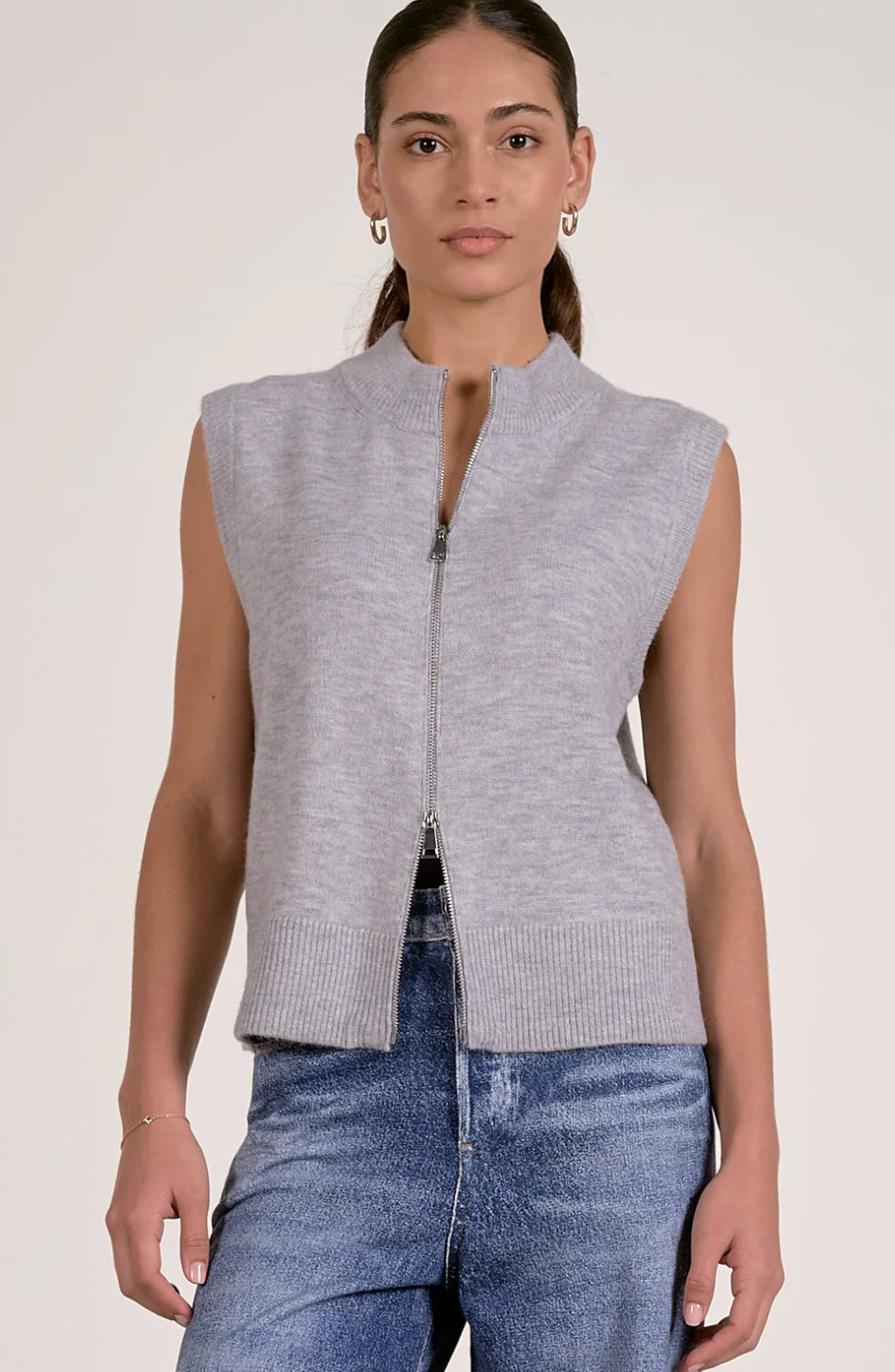 Britt Sleeveless Zip-up Vest