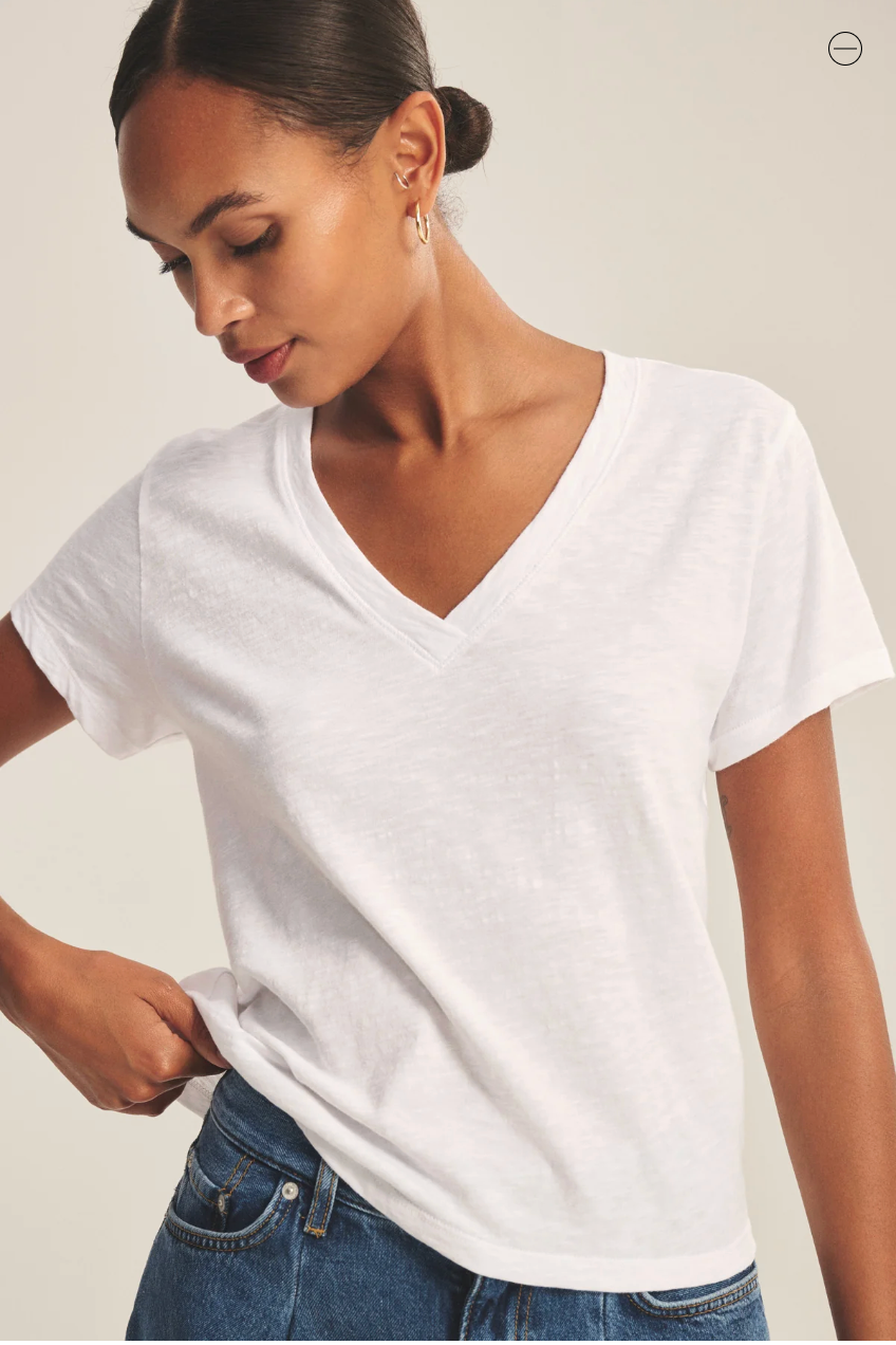 Velvet by Graham & Spencer Original Short sleeve V-neck Elisha tee