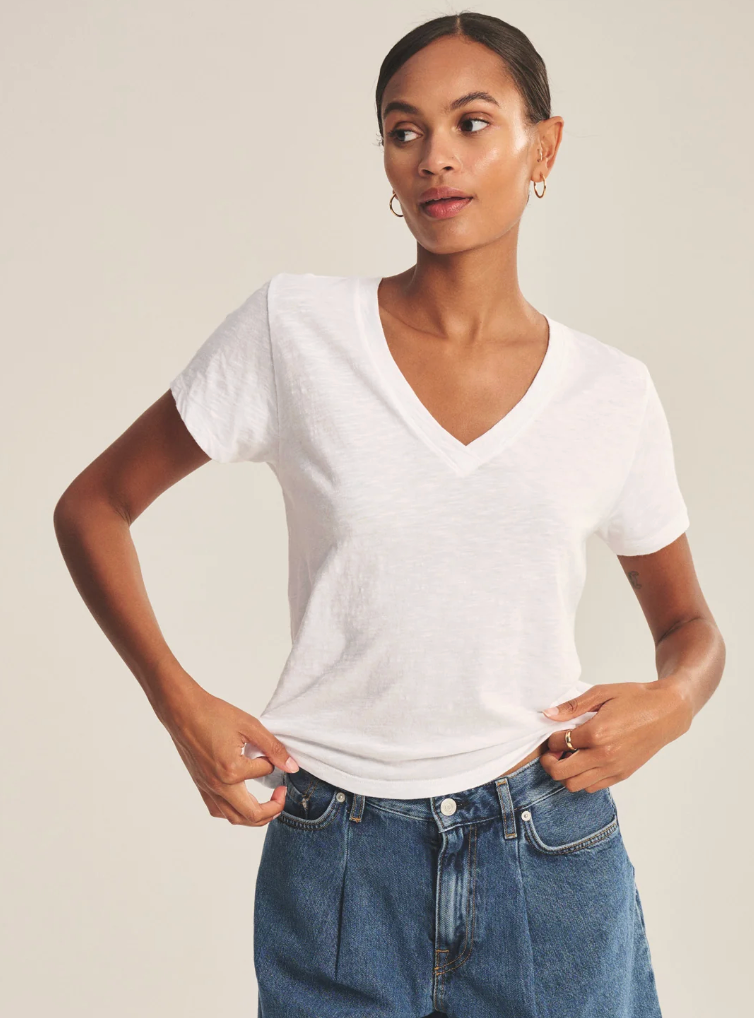 Velvet by Graham & Spencer Original Short sleeve V-neck Elisha tee