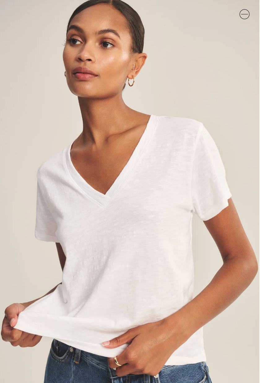 Velvet by Graham & Spencer Original Short sleeve V-neck Elisha tee
